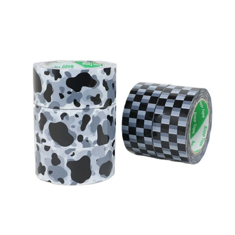 4.5cm x 100M White Black BOPP Tape Grid/Cows Printed Sealing Tapes Paper Courier Box Packaging Tape Stationery Office Supplies
4.5cm x 100M White Black BOPP Tape Grid/Cows Printed Sealing Tapes Paper Courier Box Packaging Tape Stationery Office Supplies