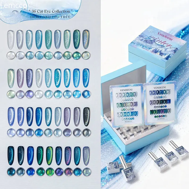 Lemcco Clear Blue 36 Colors Glass Bead Magnetic Gel Nail Polish Set Semi Permanent UV LED Magnet Gel Nail Art Salon Cat Eye Gel
Lemcco Clear Blue 36 Colors Glass Bead Magnetic Gel Nail Polish Set Semi Permanent UV LED Magnet Gel Nail Art Salon Cat Eye Gel