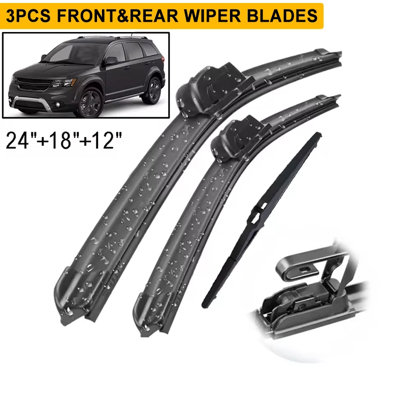 Wiper Front & Rear Wiper Blades Set Kit For Dodge Journey 2008 - 2020 Windshield Windscreen Window Car Brushes 24"18"12"
Wiper Front & Rear Wiper Blades Set Kit For Dodge Journey 2008 - 2020 Windshield Windscreen Window Car Brushes 24"18"12"