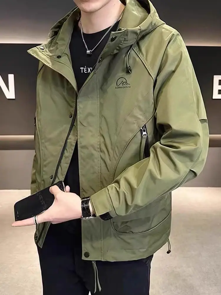 TING Men's Casual Faion Hooded Jaet Spring Autumn 2025 Polyester Nylon Cosite Fiber Windproof Long Sve Coat
TING Men's Casual Faion Hooded Jaet Spring Autumn 2025 Polyester Nylon Cosite Fiber Windproof Long Sve Coat