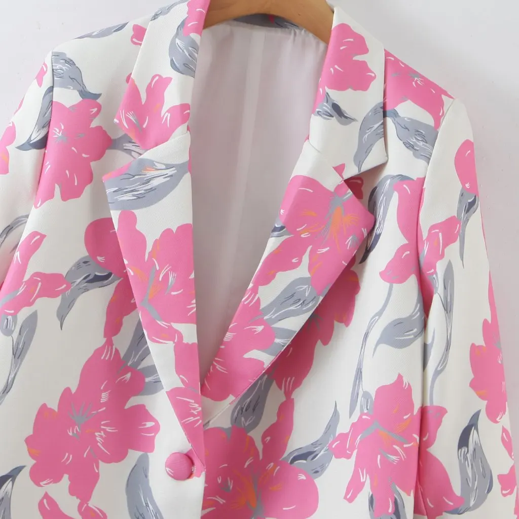Spring Women's Floral Split Cuff Loose Fit Suit Jacket Wholesale Fashion Outerwear
Spring Women's Floral Split Cuff Loose Fit Suit Jacket Wholesale Fashion Outerwear
