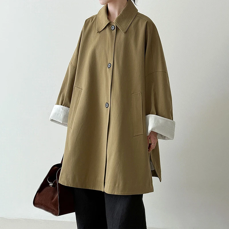 FANAN офисный женский Тренч средней длины, женский однобортный однобортный ветровка цвета хаки, элегантные женские пальто, мода 202, осень, новинка
FANAN офисный женский Тренч средней длины, женский однобортный однобортный ветровка цвета хаки, элегантные женские пальто, мода 202, осень, новинка