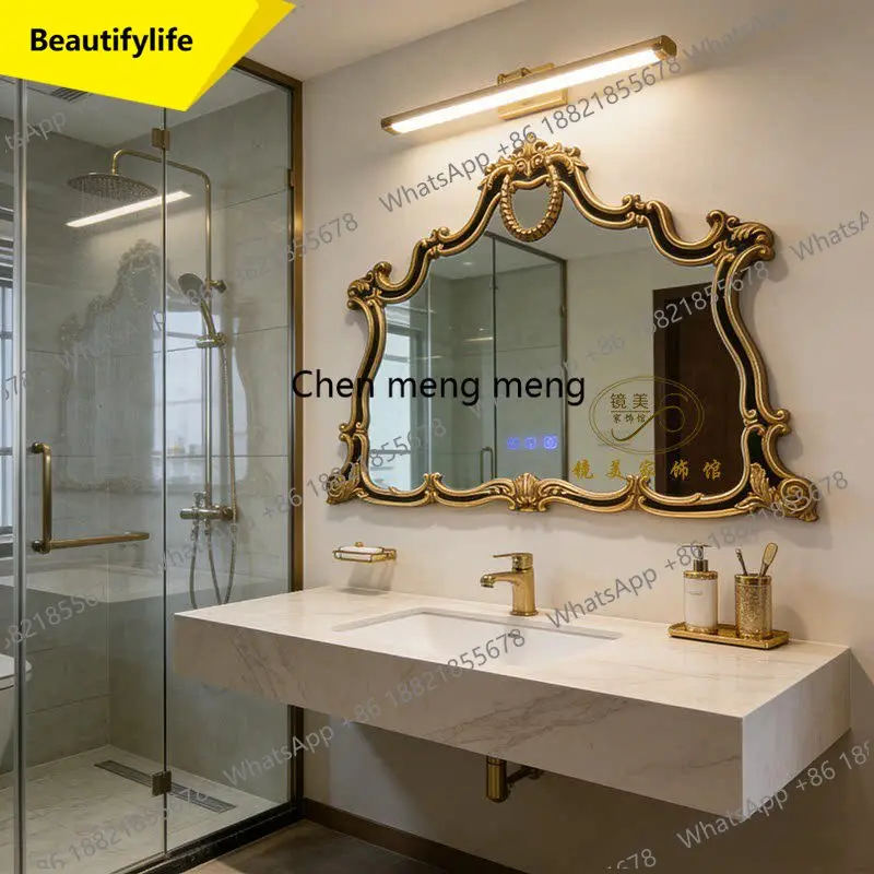 6239 French bathroom mirror retro makeup mirror American European wall-mounted decorative fireplace mirror
6239 French bathroom mirror retro makeup mirror American European wall-mounted decorative fireplace mirror