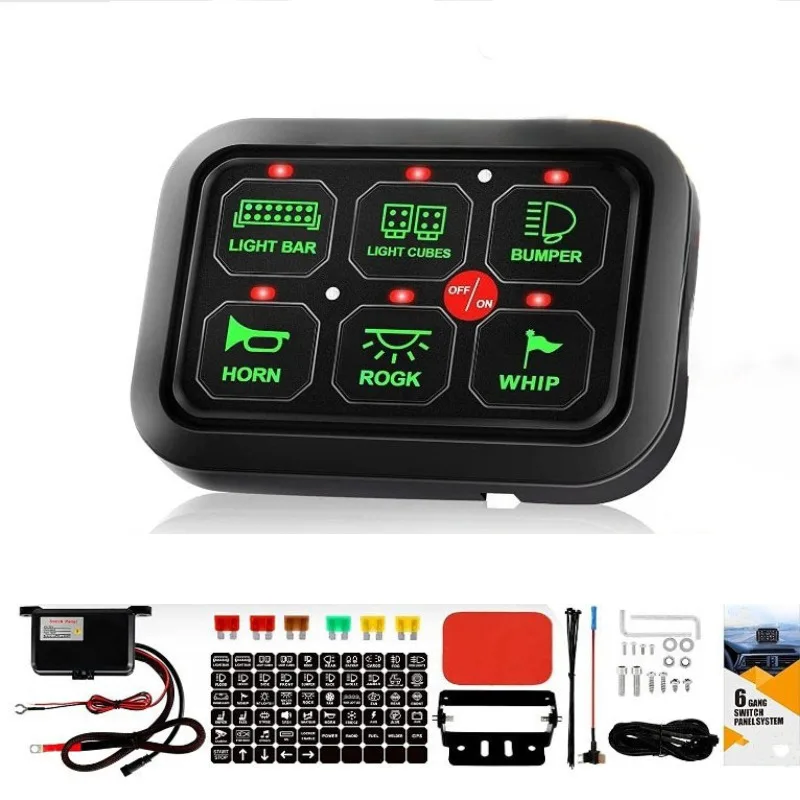 6 Gang Switch Panel 720W LED Circuit Control Relay System Box Control Panel On-off Switch Controller for Car ATV RV Off-road
6 Gang Switch Panel 720W LED Circuit Control Relay System Box Control Panel On-off Switch Controller for Car ATV RV Off-road