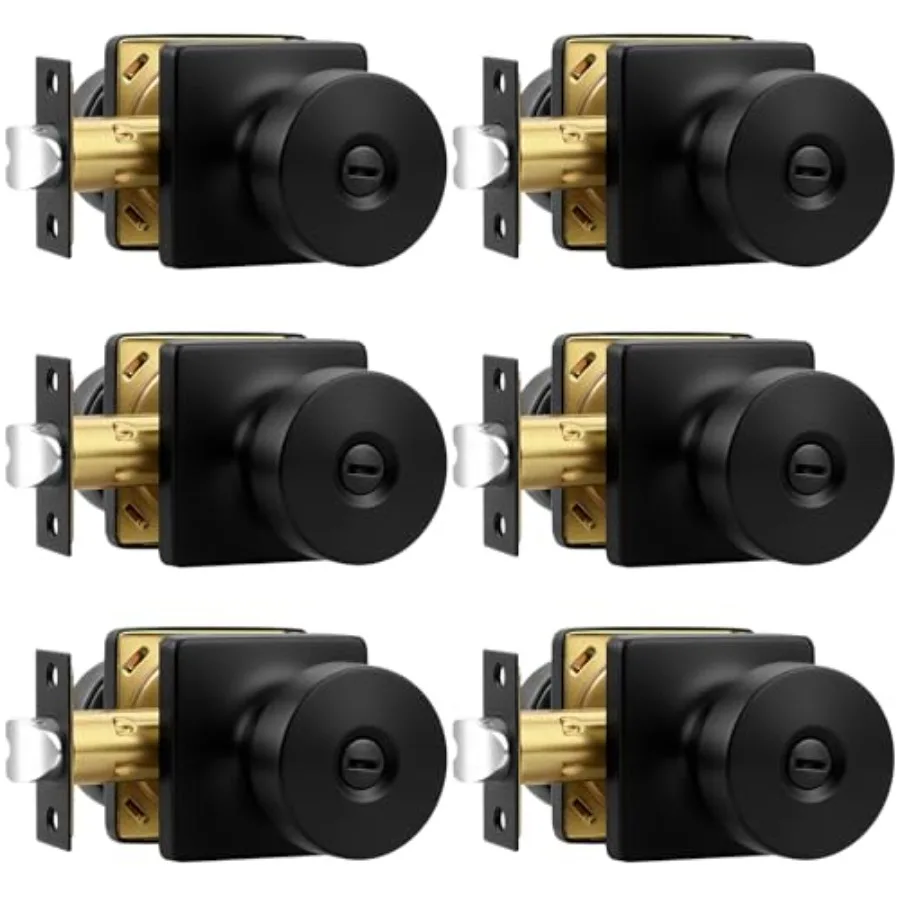 Door Knobs Interior Pack, Door Knob with Lock Inside, Keyless Bedroom and Bathroom Locking Classic Square Panel Door Knob
Door Knobs Interior Pack, Door Knob with Lock Inside, Keyless Bedroom and Bathroom Locking Classic Square Panel Door Knob
