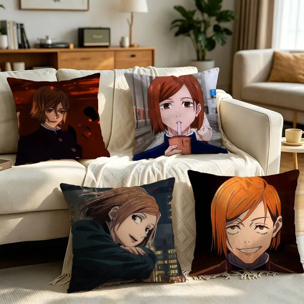 Nobara Kugisaki Jujutsu Kaisen Pillow cover Soft Microfiber Pillowcase Home Sofa Decor Surprise Decorative printed.
Nobara Kugisaki Jujutsu Kaisen Pillow cover Soft Microfiber Pillowcase Home Sofa Decor Surprise Decorative printed.