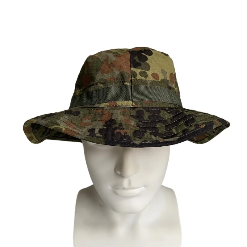 Немецкая камуфляжная шляпа Flecktarn Boonie, тактическая военная панама, уличная кепка от солнца для охоты и рыбалки
Немецкая камуфляжная шляпа Flecktarn Boonie, тактическая военная панама, уличная кепка от солнца для охоты и рыбалки
