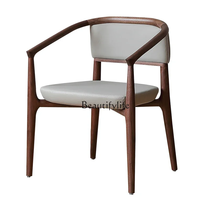 ls 04North American Black Walnut Dining Chair Armrest Restaurant Designer Solid Wood Leather Leisure Chair
ls 04North American Black Walnut Dining Chair Armrest Restaurant Designer Solid Wood Leather Leisure Chair