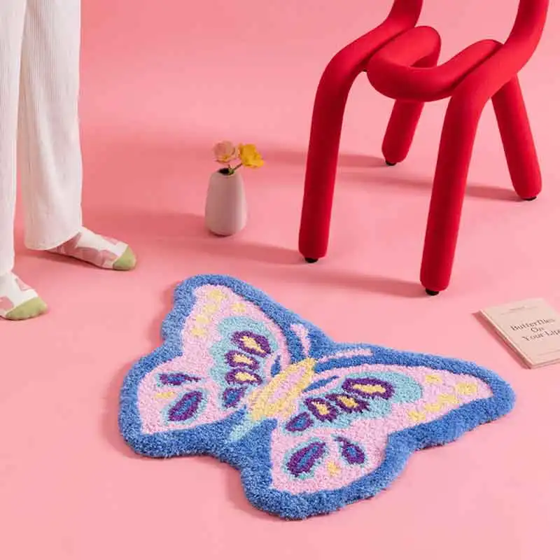 Flower Butterfly Pattern Tufted Carpet Large Pattern Multi-color Butterfly Carpet Sofa Living Room Bedroom Anti-slip Floor Mat
Flower Butterfly Pattern Tufted Carpet Large Pattern Multi-color Butterfly Carpet Sofa Living Room Bedroom Anti-slip Floor Mat