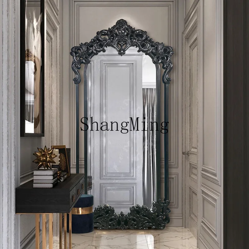 FG retro carved mirror floor-to-ceiling full-length mirror villa luxury corridor floor-to-ceiling mirror
FG retro carved mirror floor-to-ceiling full-length mirror villa luxury corridor floor-to-ceiling mirror