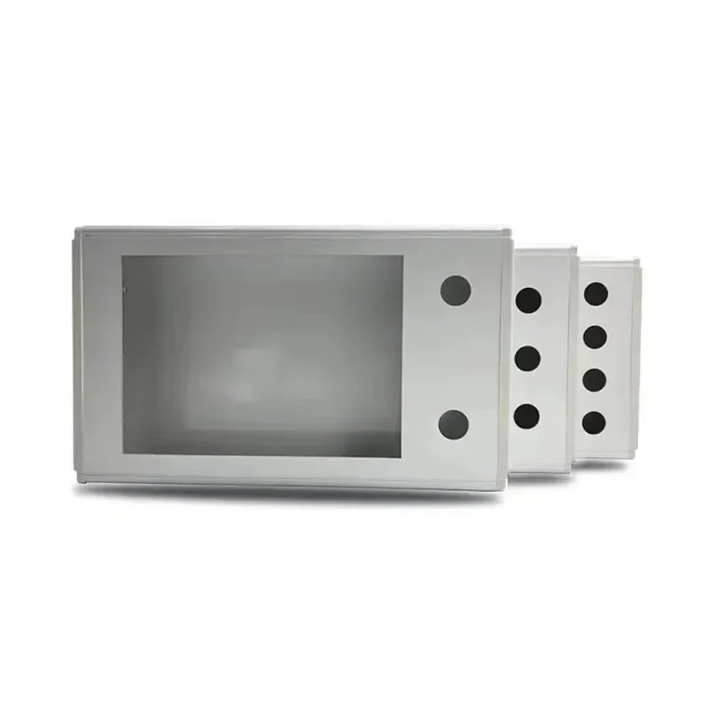Industrial automation control 7 inch 10.1 inch HMI touch screen handheld aluminum alloy side cover plastic installation box
Industrial automation control 7 inch 10.1 inch HMI touch screen handheld aluminum alloy side cover plastic installation box