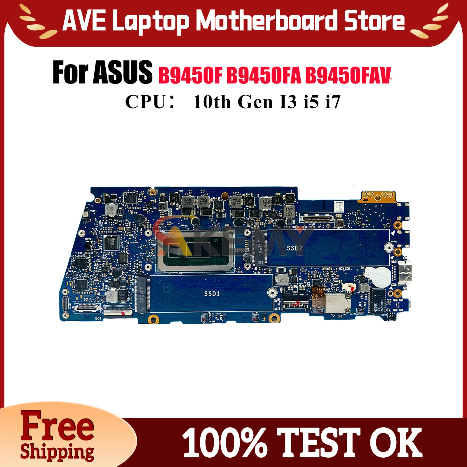 B9450FA Материнская плата для ноутбука ASUS ExpertBook B9450FAV B9450F B9450FA Материнская плата для ноутбука с 10-го поколения I3 i5 i7 100% тестирование ОК
B9450FA Материнская плата для ноутбука ASUS ExpertBook B9450FAV B9450F B9450FA Материнская плата для ноутбука с 10-го поколения I3 i5 i7 100% тестирование ОК