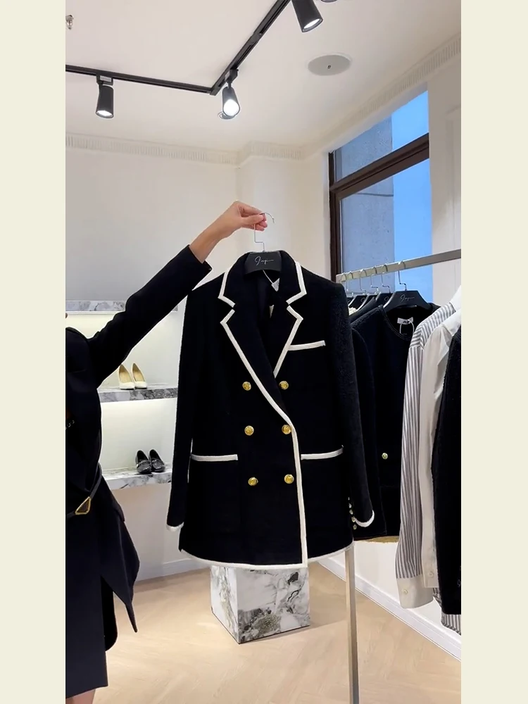 Plus Size Bla Double-Breasted Thiened Suit Jaet Korean Sle Commute Loose Fit Polyester Fiber Autumn Winter Women's Faion
Plus Size Bla Double-Breasted Thiened Suit Jaet Korean Sle Commute Loose Fit Polyester Fiber Autumn Winter Women's Faion