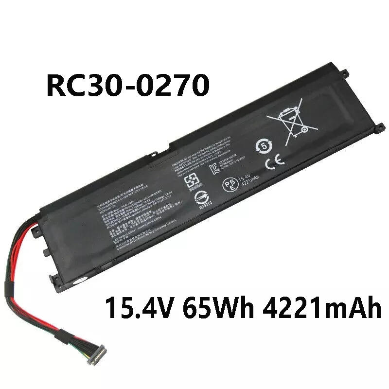 RC30-0270 15.4V 65Wh Laptop Battery For Razer Blade 15 2019 Base i7-9750H GTX 1660 Ti/RTX 2060 Series RZ09-0300 RZ09-03006
RC30-0270 15.4V 65Wh Laptop Battery For Razer Blade 15 2019 Base i7-9750H GTX 1660 Ti/RTX 2060 Series RZ09-0300 RZ09-03006