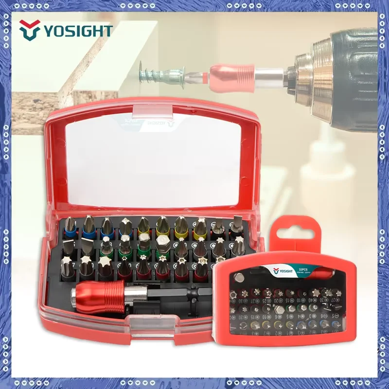 YOSIGHT 32PCS Drill Bit Set Screwdriver Bit Set Impact Driver Bit Set for Wood Metal Steel
YOSIGHT 32PCS Drill Bit Set Screwdriver Bit Set Impact Driver Bit Set for Wood Metal Steel