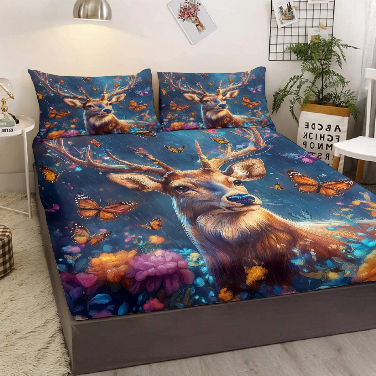 Reindeer pattern three-piece bedding set with two pillowcases, suitable for living room and bedroom (fantasy, fairy tale)
Reindeer pattern three-piece bedding set with two pillowcases, suitable for living room and bedroom (fantasy, fairy tale)