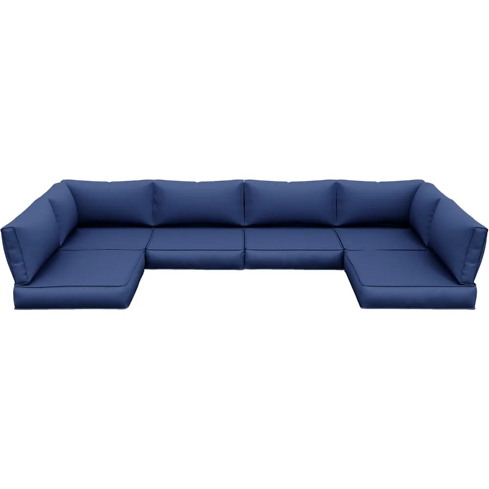14-Piece Outdoor Sofa Cushions for 6-Seat Patio Sectional, Waterproof Quick-Dry Outdoor Replacement Cushions, Non-Slip Bottom A
14-Piece Outdoor Sofa Cushions for 6-Seat Patio Sectional, Waterproof Quick-Dry Outdoor Replacement Cushions, Non-Slip Bottom A