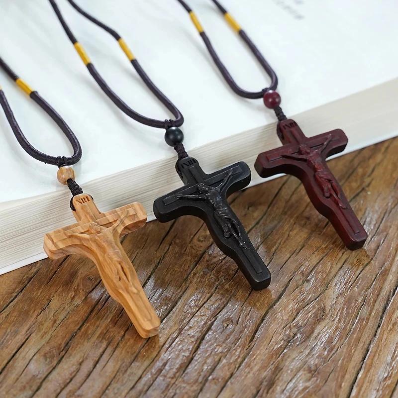 Catholic Cross Necklace 5cm Adjustable String 66cm Jewelry Ebony Olive Wood Rosewood Male Crosses Pendant Religious
Catholic Cross Necklace 5cm Adjustable String 66cm Jewelry Ebony Olive Wood Rosewood Male Crosses Pendant Religious