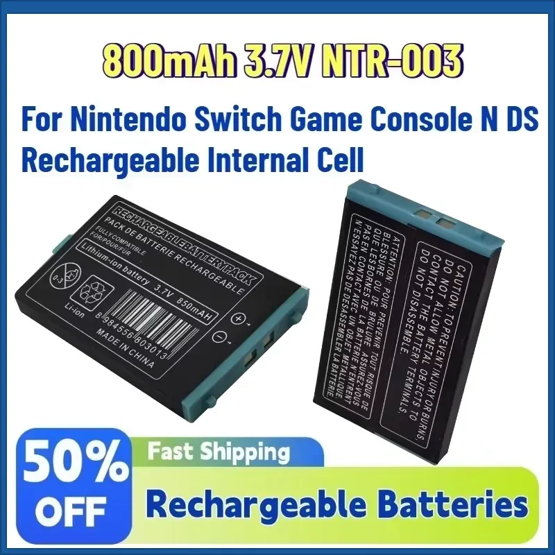 New 800mAh 3.7V NTR-003 NTR 003 NDS Replacement Lithium Battery for Nintendo Switch Game Console N DS Rechargeable Internal
New 800mAh 3.7V NTR-003 NTR 003 NDS Replacement Lithium Battery for Nintendo Switch Game Console N DS Rechargeable Internal