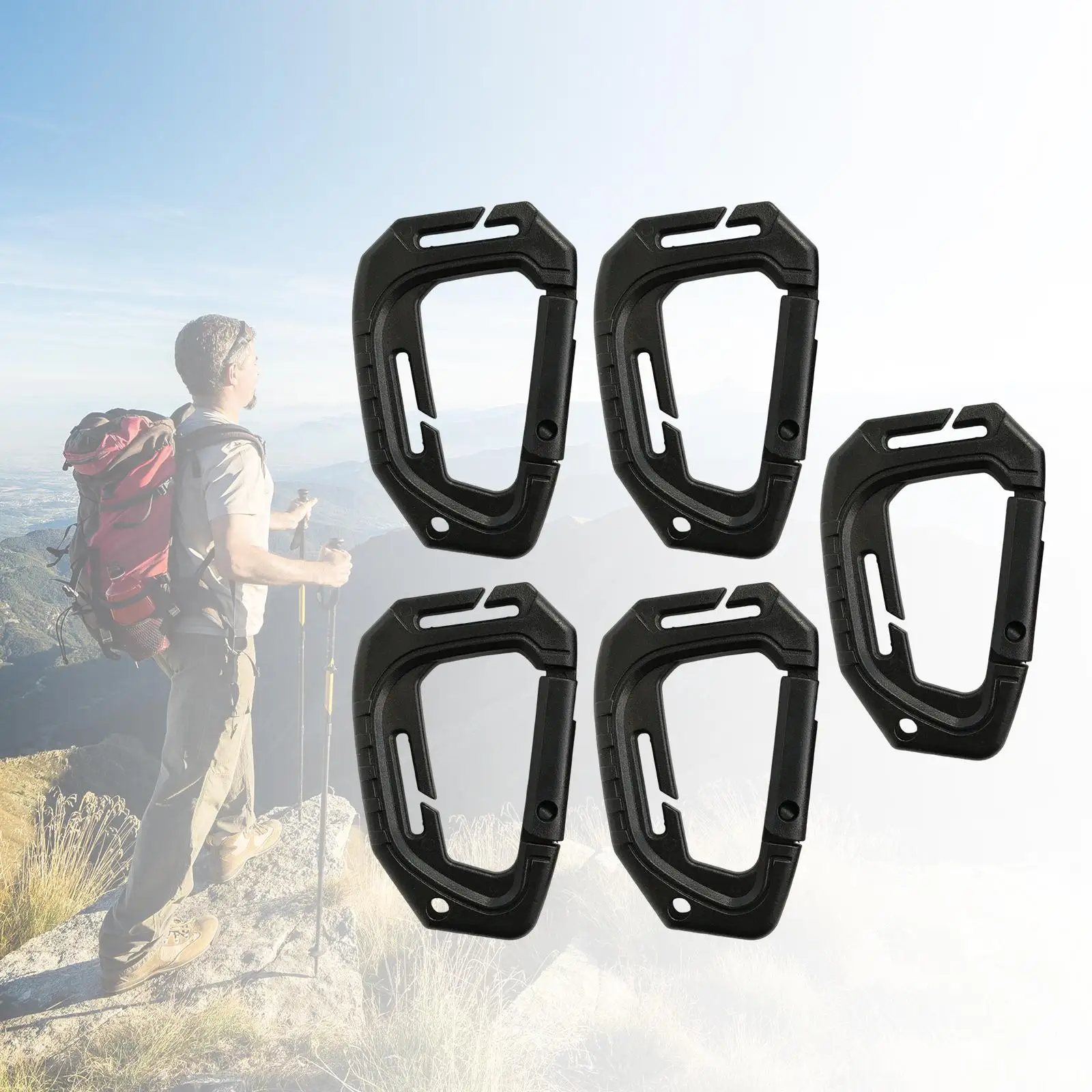 5Pcs Keychain Carabiners Keyring Webbing Buckle D Shaped Carabiner Small Carabiner Clips for Backpack Water Bottle Keys Hiking
5Pcs Keychain Carabiners Keyring Webbing Buckle D Shaped Carabiner Small Carabiner Clips for Backpack Water Bottle Keys Hiking
