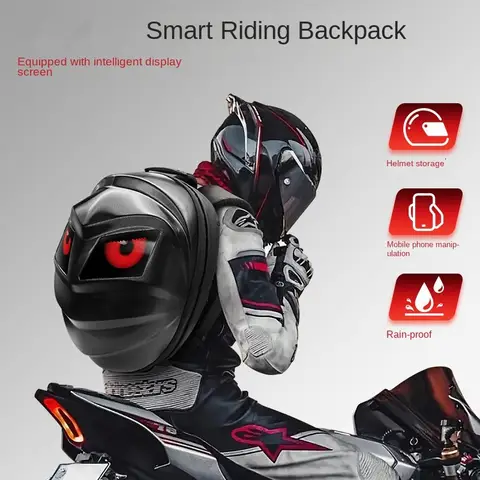 LED Cycling Backpack With Eye Screen Moto Led Bag Bluetooth APP Laptops Bags Mochila Feminina School Bags Rugzak