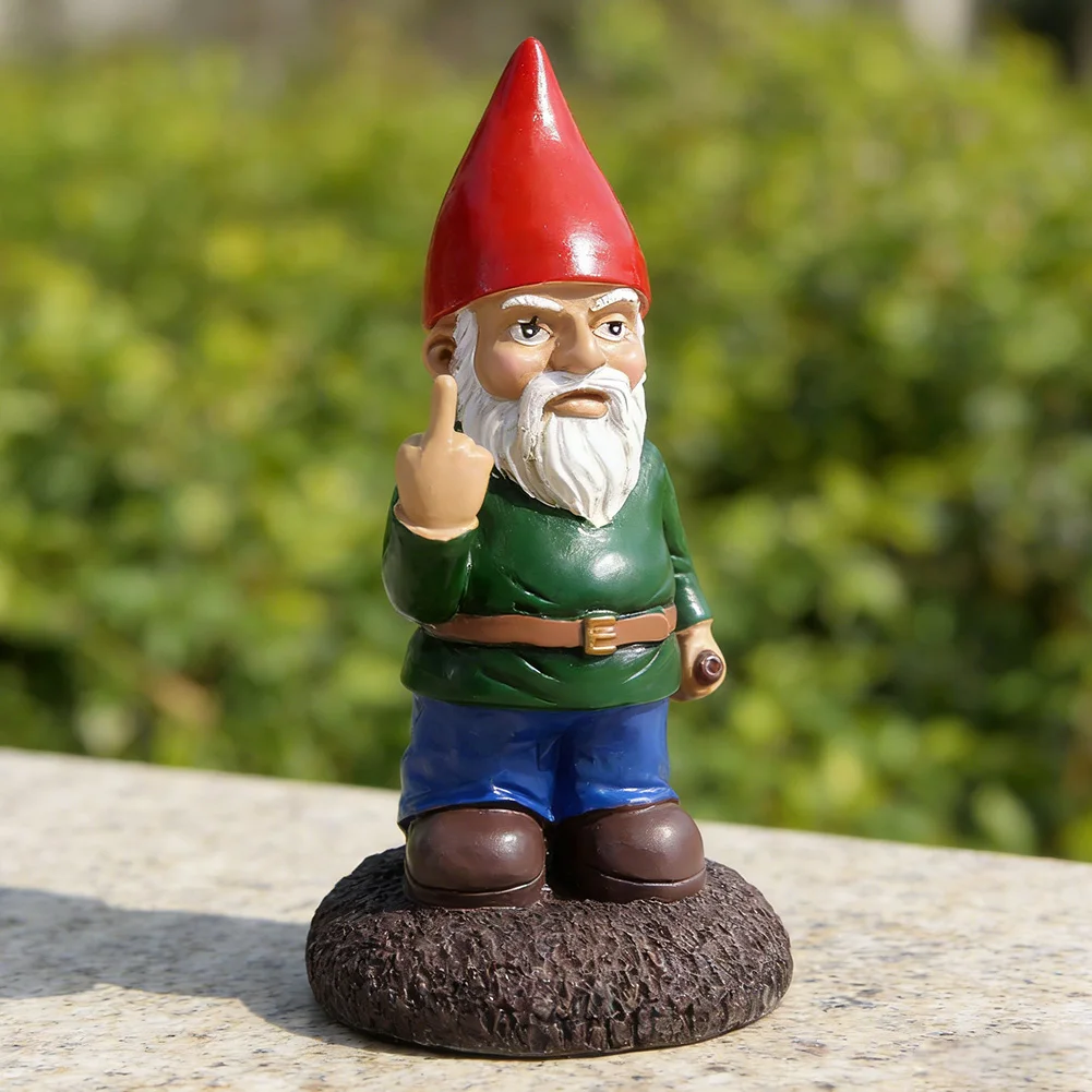 Middle Finger White Beard Dwarf Ornament Gnome Statue Ornament 5.9in Tall Outdoor Resin Crafts Garden Dwarf Statue Ornament
Middle Finger White Beard Dwarf Ornament Gnome Statue Ornament 5.9in Tall Outdoor Resin Crafts Garden Dwarf Statue Ornament