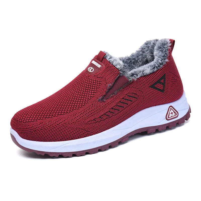 Women's Winter Warm Fur Lined Slip-On Shoes Breathable Knit Upper Non-slip Soft Sole Comfortable Elderly Casual Footwear Indoor
Women's Winter Warm Fur Lined Slip-On Shoes Breathable Knit Upper Non-slip Soft Sole Comfortable Elderly Casual Footwear Indoor