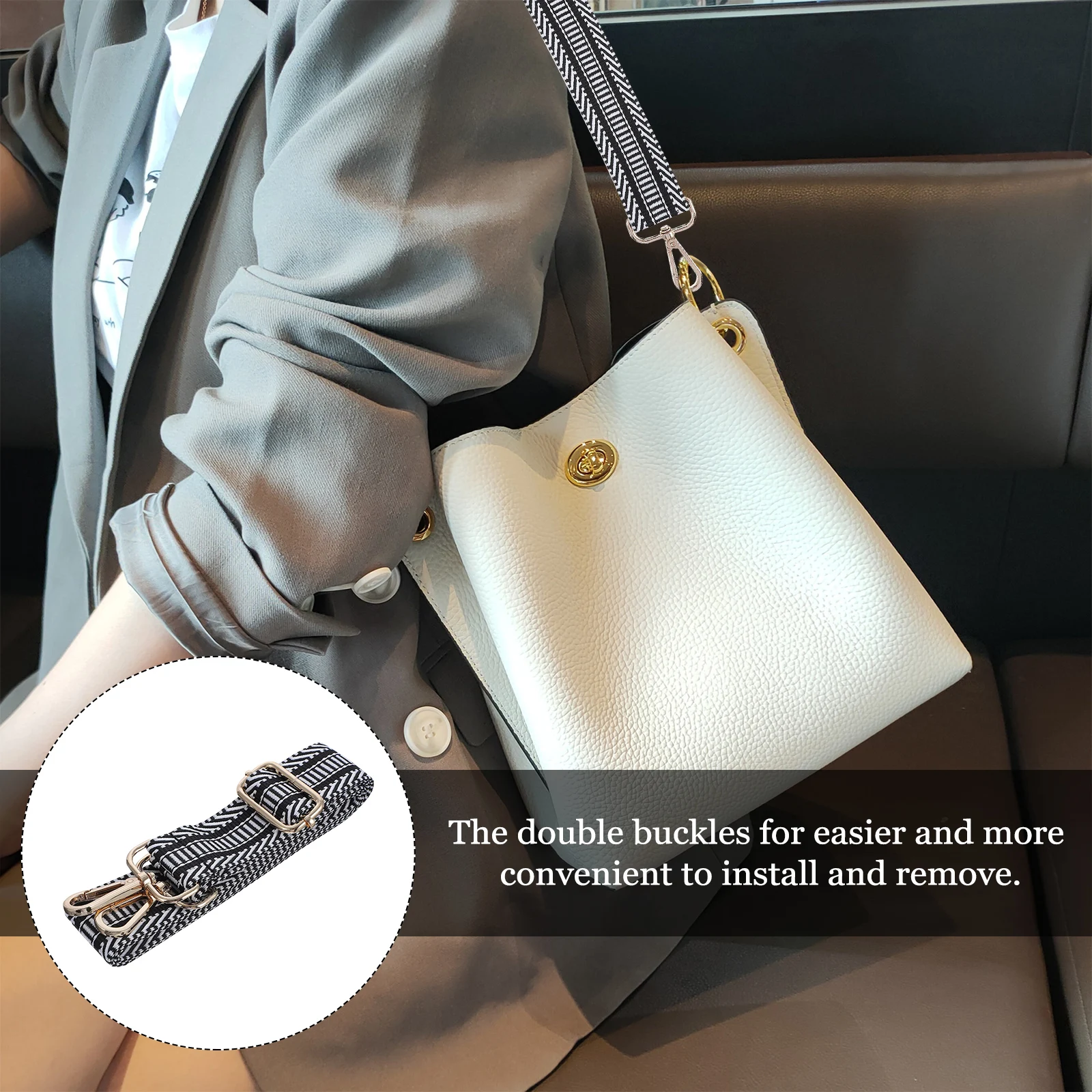 Cotton Webbing Striped Replacement Bag Strap Adjustable Crossbody Belt H bags Shoulder Purse Ethnic Style Travel Accessories
Cotton Webbing Striped Replacement Bag Strap Adjustable Crossbody Belt H bags Shoulder Purse Ethnic Style Travel Accessories