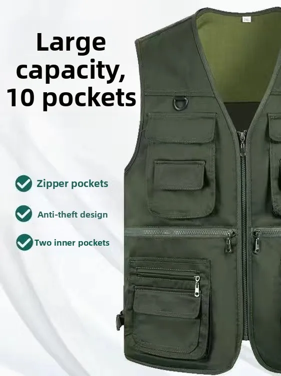 Recommended Guangzhou High Quality Outdoor Men's Vest Loose Fit Fishing Hiking Photography Large Size Pocket Anti-Theft
Recommended Guangzhou High Quality Outdoor Men's Vest Loose Fit Fishing Hiking Photography Large Size Pocket Anti-Theft