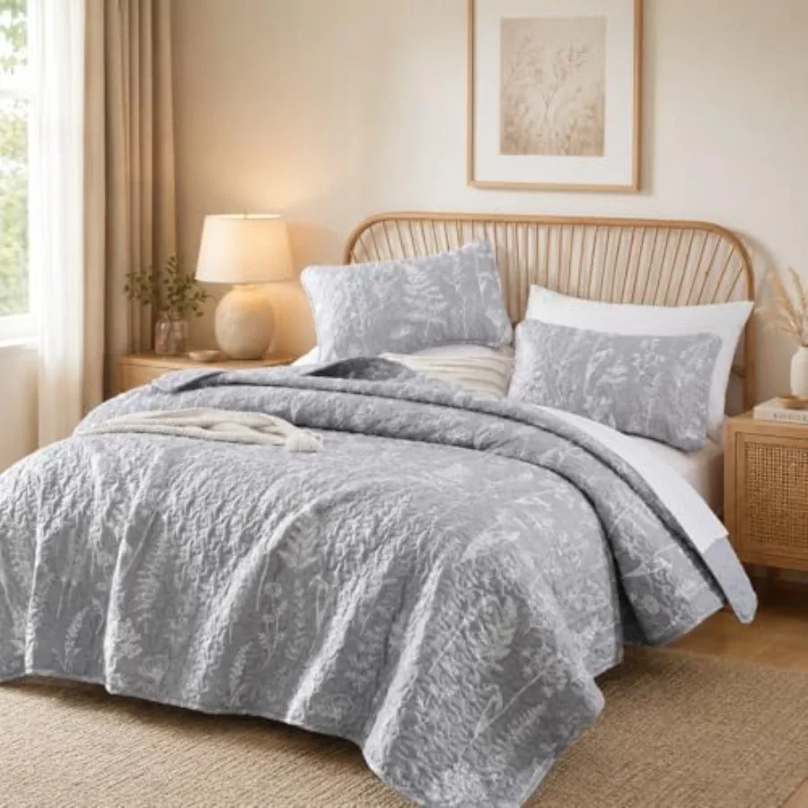Quilt Size Quilt Bed Spread Boho Quilt with Floral Pattern Microfiber Quilts Set 3 Pieces Lightweight Comforter Reversible Bedd
Quilt Size Quilt Bed Spread Boho Quilt with Floral Pattern Microfiber Quilts Set 3 Pieces Lightweight Comforter Reversible Bedd