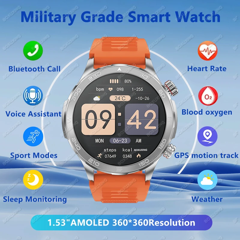 2026New Smartwatches Men Outdoor Sports IP68 Waterproof Heart Rate Monitor GPS Track AMOLED HD Screen Bluetooth Call Smart Watch
2026New Smartwatches Men Outdoor Sports IP68 Waterproof Heart Rate Monitor GPS Track AMOLED HD Screen Bluetooth Call Smart Watch