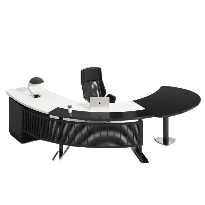 Simple modern desk combination President table Round arc special-shaped creative boss table Steel wood desk Supervisor table
Simple modern desk combination President table Round arc special-shaped creative boss table Steel wood desk Supervisor table