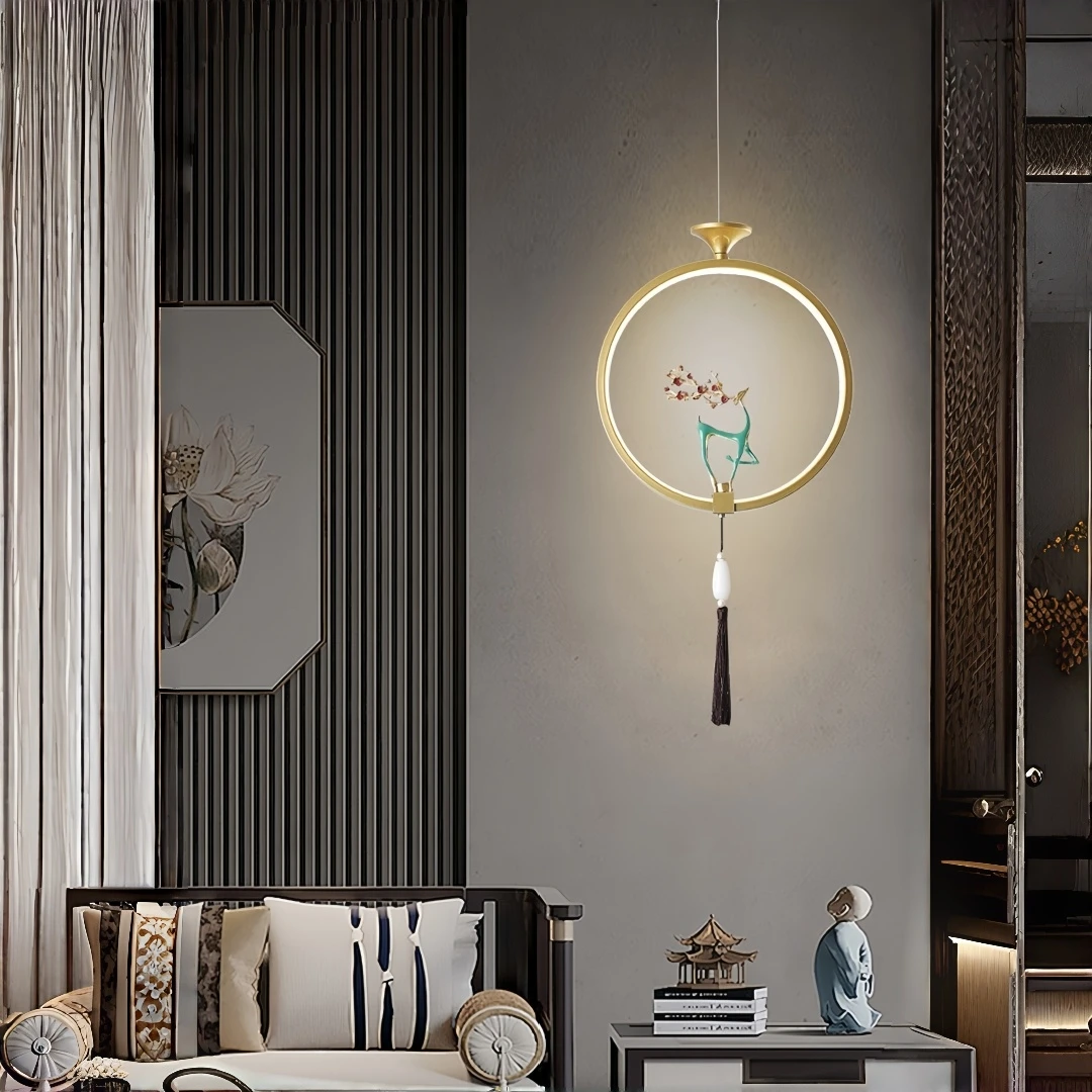 New Chinese Deer Pendant Light Round Circle Ceiling Lamp for Living Room Bedroom Dining Room Tea Room Restaurant Home Decor E27
New Chinese Deer Pendant Light Round Circle Ceiling Lamp for Living Room Bedroom Dining Room Tea Room Restaurant Home Decor E27