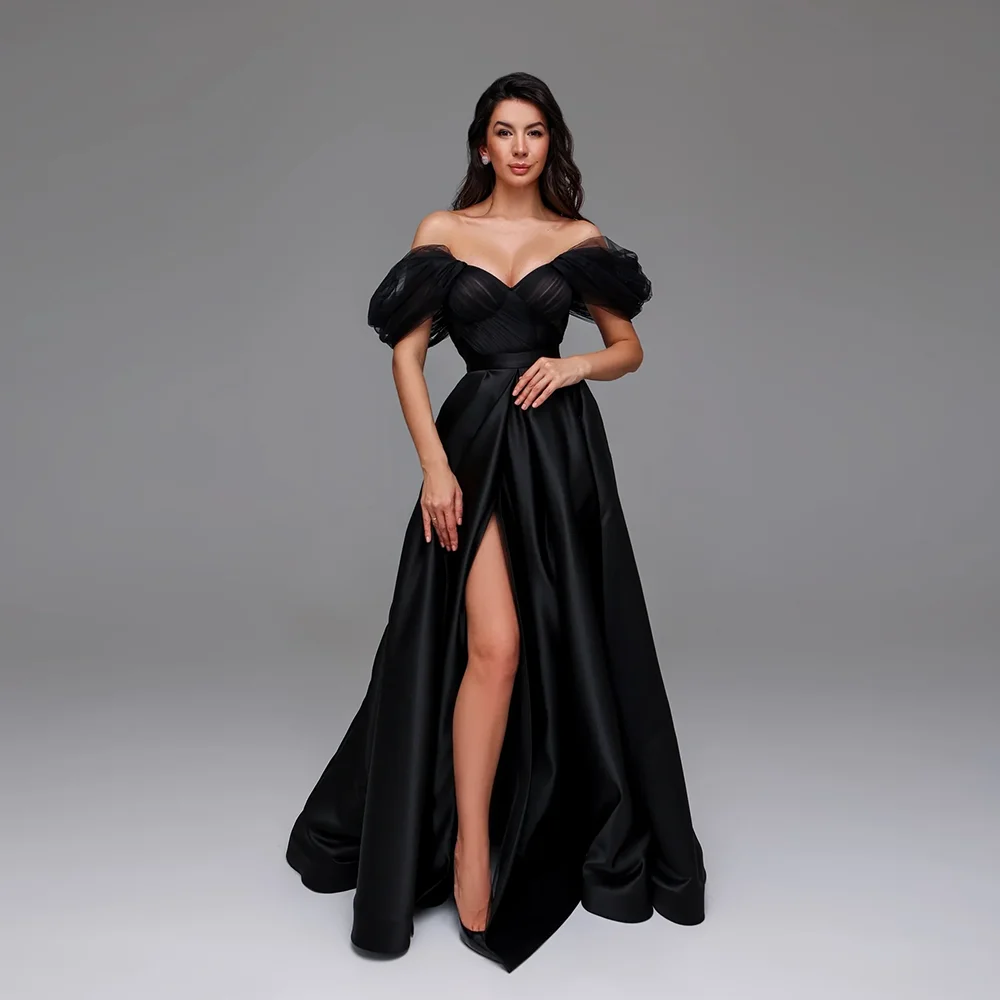 Classic Off-Shoulder Tulle Corset Evening Dress A-line Lace up Prom Bridesmaid Gown with Side Slit Court vestidos de festa
Classic Off-Shoulder Tulle Corset Evening Dress A-line Lace up Prom Bridesmaid Gown with Side Slit Court vestidos de festa