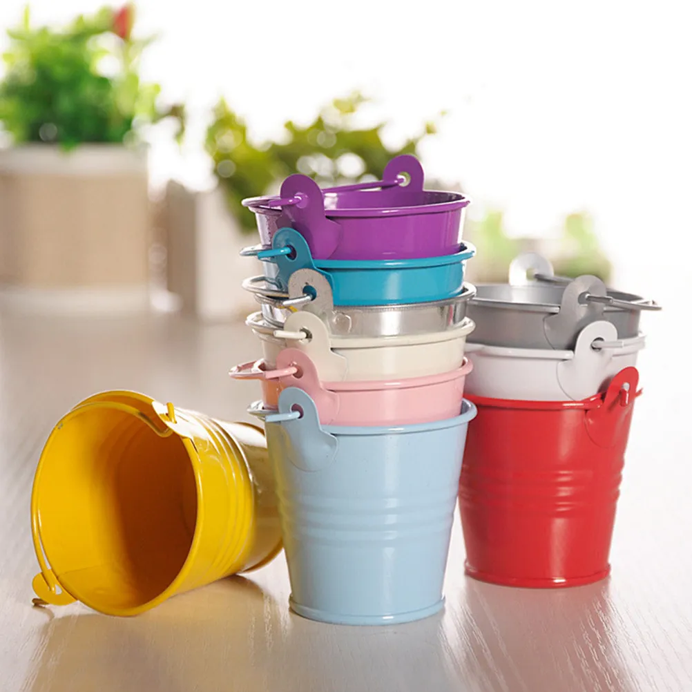 20Pcs Chic Mini Iron Bucket Small Metal Tin Buckets with Handle for Desk Windowsill Decoration Treats Storage Party
20Pcs Chic Mini Iron Bucket Small Metal Tin Buckets with Handle for Desk Windowsill Decoration Treats Storage Party