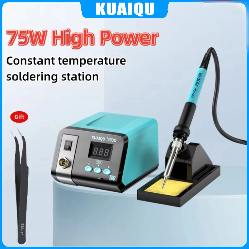 New 75W High Power Industrial Thermostatic Welding Station Electric Soldering Iron Knob/Digital Display Soldering Repair Tool
New 75W High Power Industrial Thermostatic Welding Station Electric Soldering Iron Knob/Digital Display Soldering Repair Tool