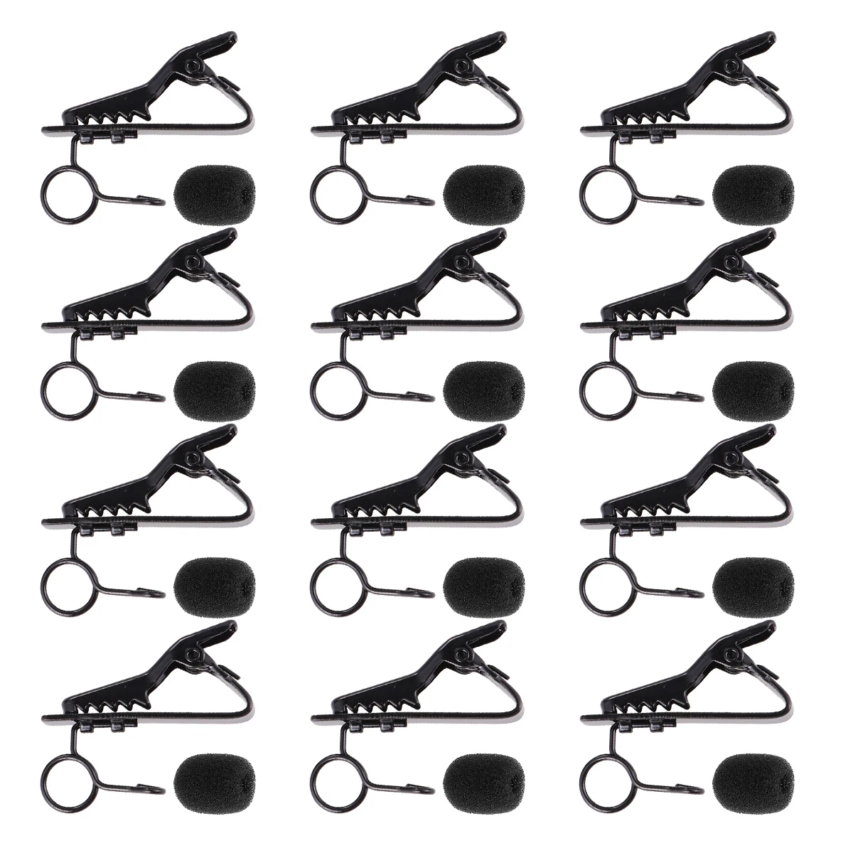 24Pcs Microphone Lapel Tie Clip Universal Mini Lapel Lavalier Microphone Mic Clip Iron Clip Black(12Pcs 8.5MM Clips + 12Pcs Spon
24Pcs Microphone Lapel Tie Clip Universal Mini Lapel Lavalier Microphone Mic Clip Iron Clip Black(12Pcs 8.5MM Clips + 12Pcs Spon