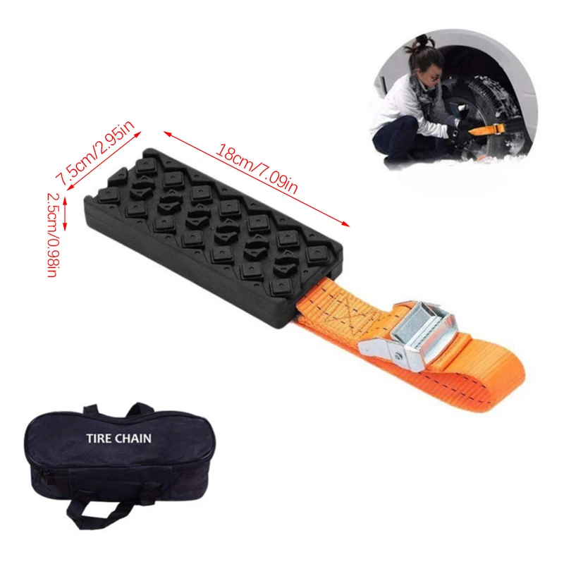 For Snow Mud Ice Tire Chain Straps 1 PCs Car Tire Traction Blocks Emergency Snow Mud Sand Durable PU Anti-Skid
For Snow Mud Ice Tire Chain Straps 1 PCs Car Tire Traction Blocks Emergency Snow Mud Sand Durable PU Anti-Skid