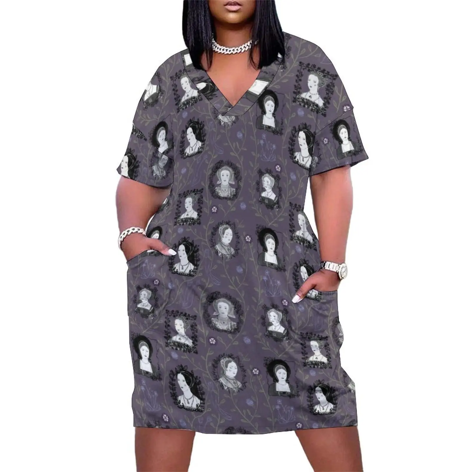Wives of Henry in purple Loose Pocket Dress dresses for women 2025 women's summer dress 2025
Wives of Henry in purple Loose Pocket Dress dresses for women 2025 women's summer dress 2025