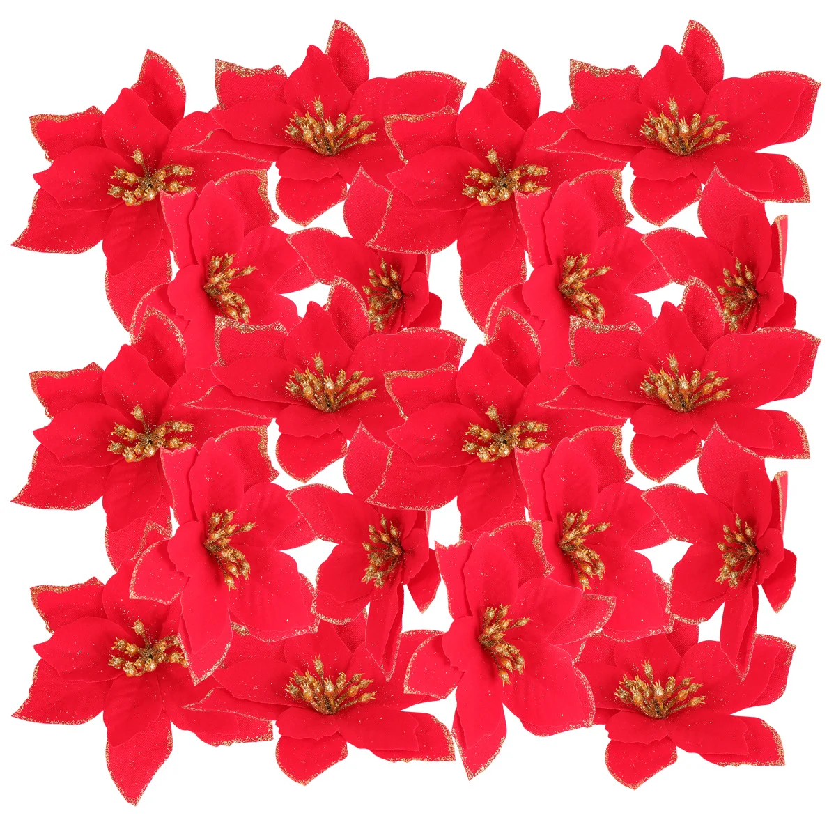 24Pcs Christmas Flower Cloth Simulation Reusable Artificial Flowers for Tree Decoration Holiday Party Ornaments
24Pcs Christmas Flower Cloth Simulation Reusable Artificial Flowers for Tree Decoration Holiday Party Ornaments