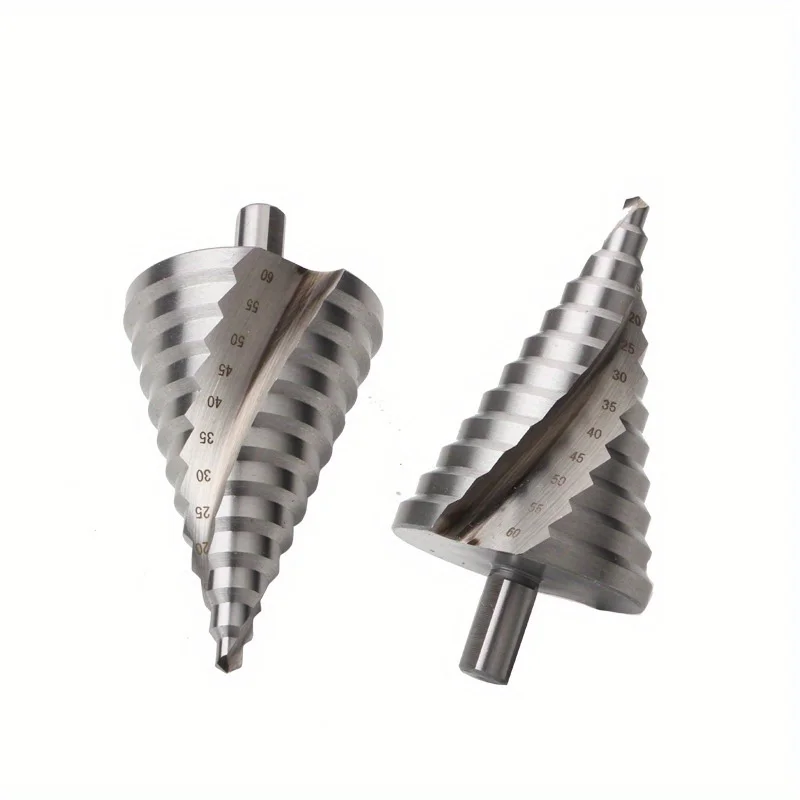 6-60mm Step Drill Bit Spiral Groove Pagoda Hole Cutter Metal Sheet Cone Drill Bit Triangular Shank Step Hole Opener Reamer
6-60mm Step Drill Bit Spiral Groove Pagoda Hole Cutter Metal Sheet Cone Drill Bit Triangular Shank Step Hole Opener Reamer