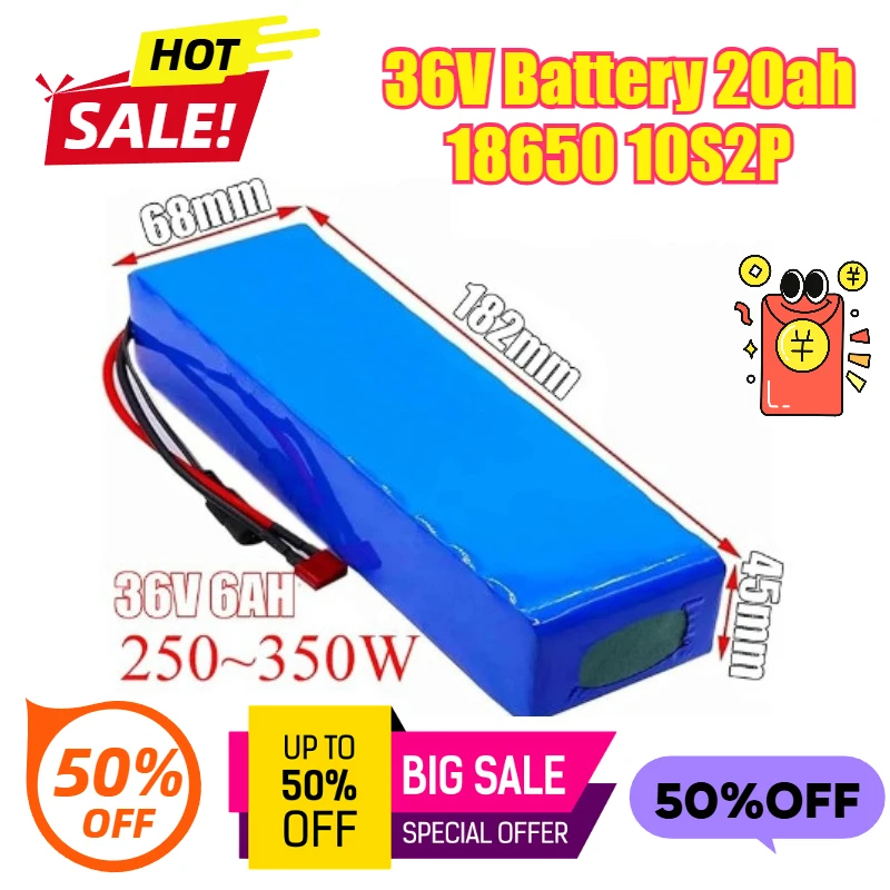 36V Battery 20ah 18650 10S2P Battery Pack 500W High-power Battery for Electric Bicycle
36V Battery 20ah 18650 10S2P Battery Pack 500W High-power Battery for Electric Bicycle