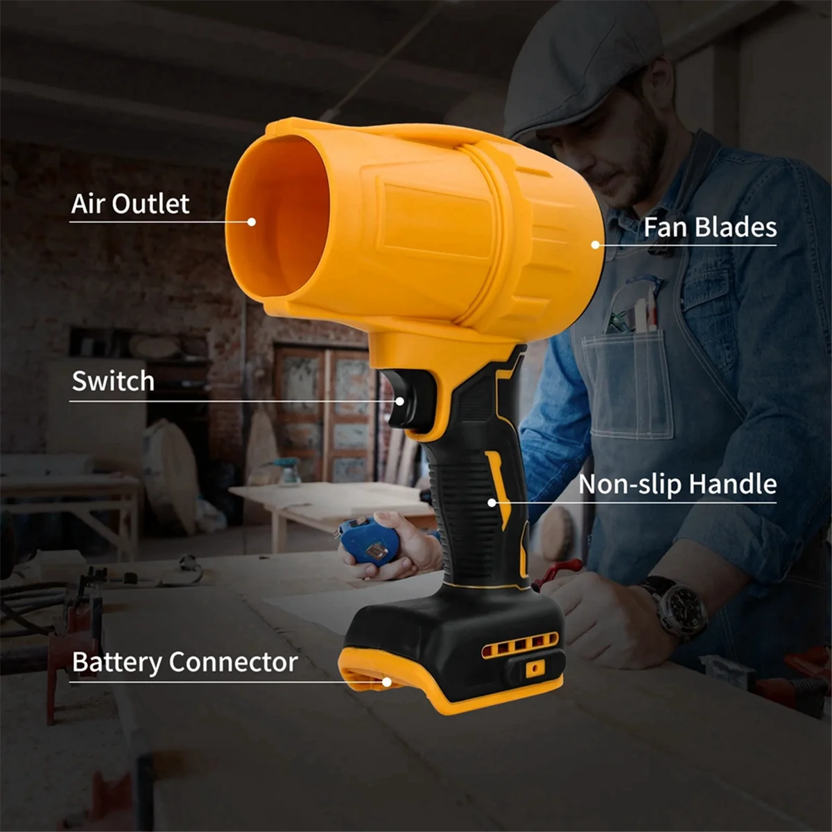 PA-Brushless Turbo Jet Fan 30000RPM Cordless Electric Air Blower Violent Handheld Power Tool for 20V
PA-Brushless Turbo Jet Fan 30000RPM Cordless Electric Air Blower Violent Handheld Power Tool for 20V