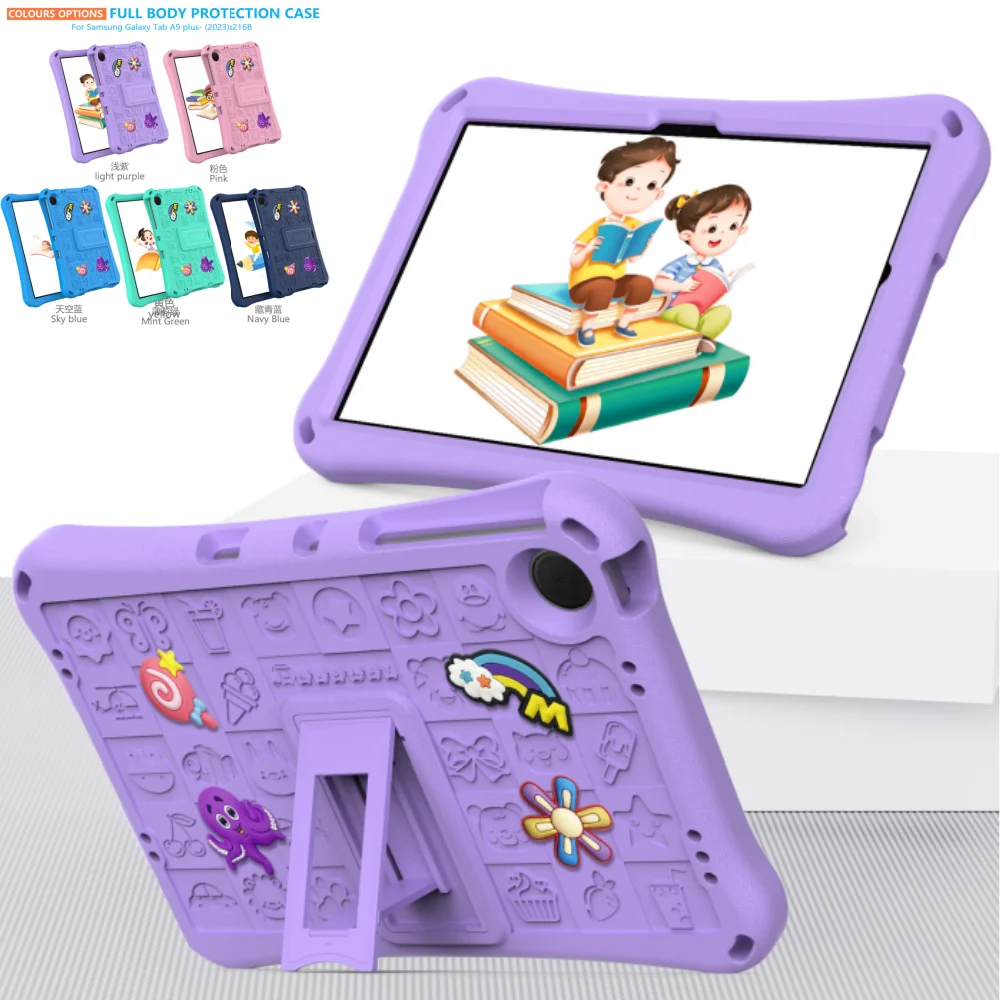 Детский чехол из ЭВА для Samsung Galaxy Tab A9 + 11 дюймов A9 Plus SM-X210 X216B X218U, декоративный чехол с милым мультяшным узором и подставкой
Детский чехол из ЭВА для Samsung Galaxy Tab A9 + 11 дюймов A9 Plus SM-X210 X216B X218U, декоративный чехол с милым мультяшным узором и подставкой