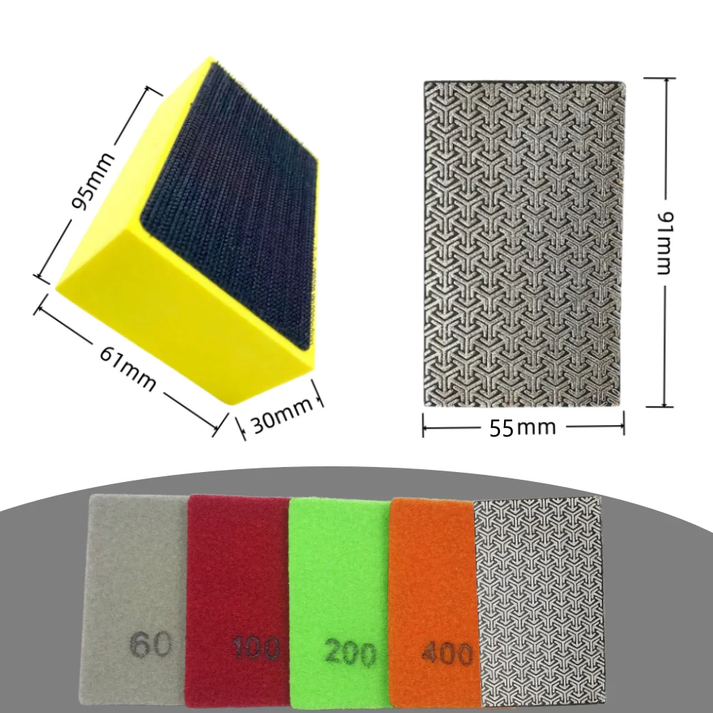 5Pcs Diamond Electroplated Abrasive Sanding Paper Polishing Pads for Granite Marble Glass Ceramic Diamond Tool Grit 60-400#
5Pcs Diamond Electroplated Abrasive Sanding Paper Polishing Pads for Granite Marble Glass Ceramic Diamond Tool Grit 60-400#