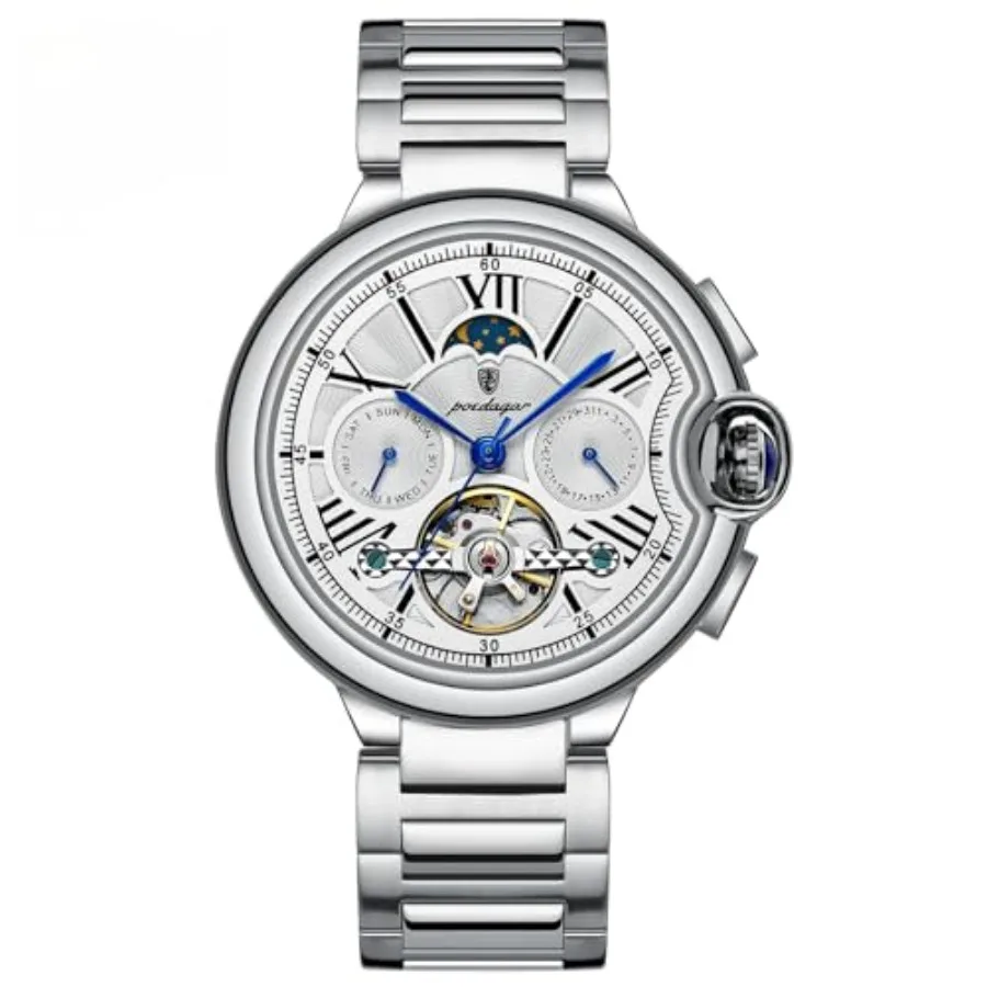 Fashion Automatic Mechanical Man Watch Date Week Waterproof Men Watch Tourbillon Stainless Steel Band Leather Band Business Men
Fashion Automatic Mechanical Man Watch Date Week Waterproof Men Watch Tourbillon Stainless Steel Band Leather Band Business Men