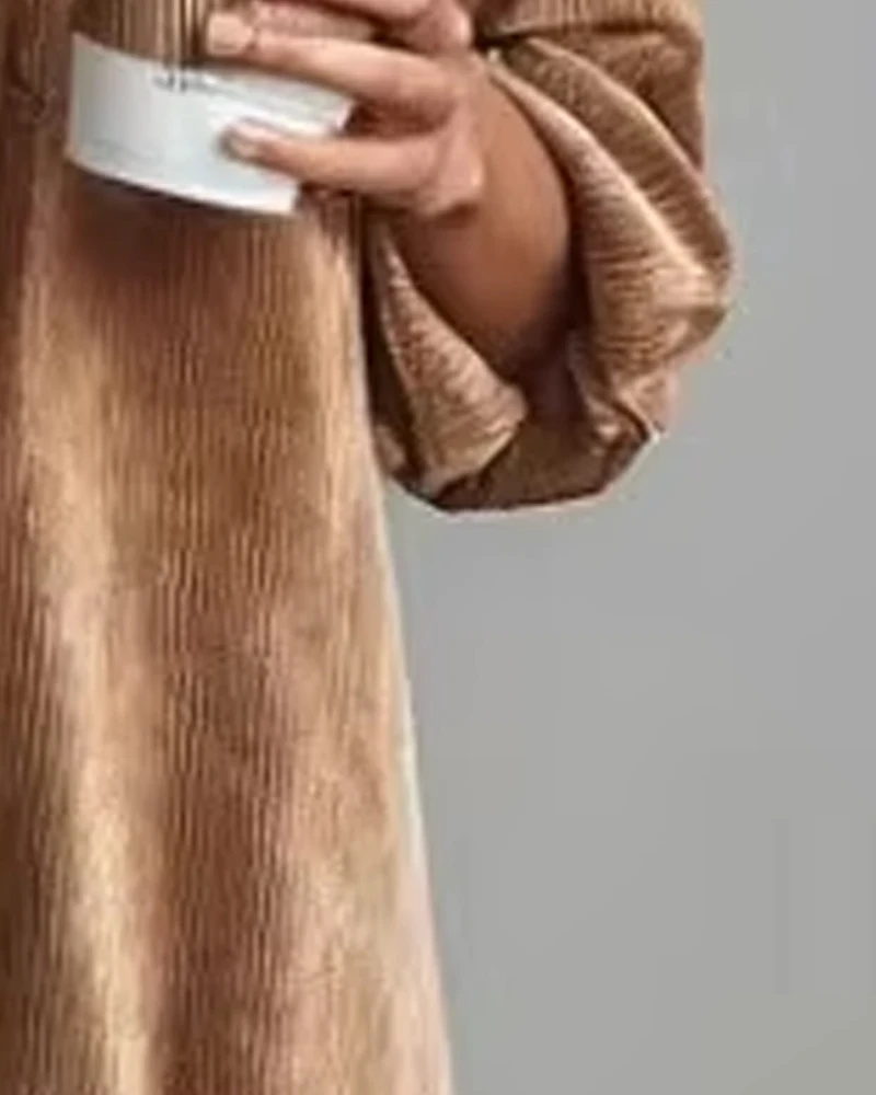 Women's Solid Corduroy Shirt Dress For Women Lapel Collar Long Sleeve Button Down Loose Midi Dress Daily Casual Office Outfit
Women's Solid Corduroy Shirt Dress For Women Lapel Collar Long Sleeve Button Down Loose Midi Dress Daily Casual Office Outfit