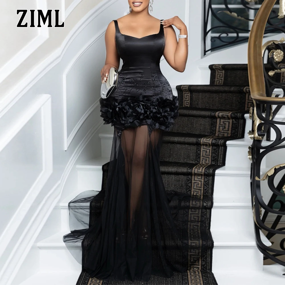 ZIML Solid Spliced Mesh Slimming Chic Dresses for Women Square Collar Sleeveless High Waist Temperament Backless Dress Female
ZIML Solid Spliced Mesh Slimming Chic Dresses for Women Square Collar Sleeveless High Waist Temperament Backless Dress Female