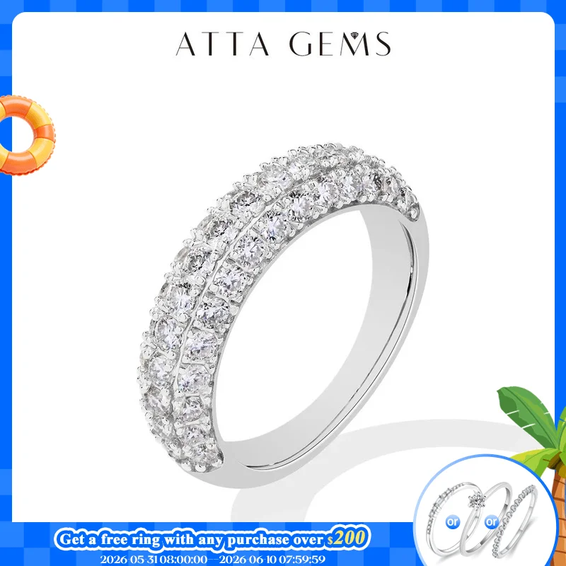 ATTAGEMS Full Lab Moissanite Diamond Rings for Women Half Wedding Band Sparkling S925 Silver Engagement Bride Fine Jewelry Gifts
ATTAGEMS Full Lab Moissanite Diamond Rings for Women Half Wedding Band Sparkling S925 Silver Engagement Bride Fine Jewelry Gifts