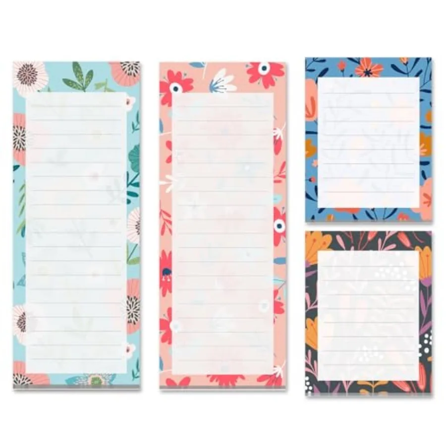 Prims and Flourish Magnetic Notepads for Refrigerator, 4-Pack Grocery List Magnet Pad for Fridge, To-Do List, Reminders, Scratc
Prims and Flourish Magnetic Notepads for Refrigerator, 4-Pack Grocery List Magnet Pad for Fridge, To-Do List, Reminders, Scratc